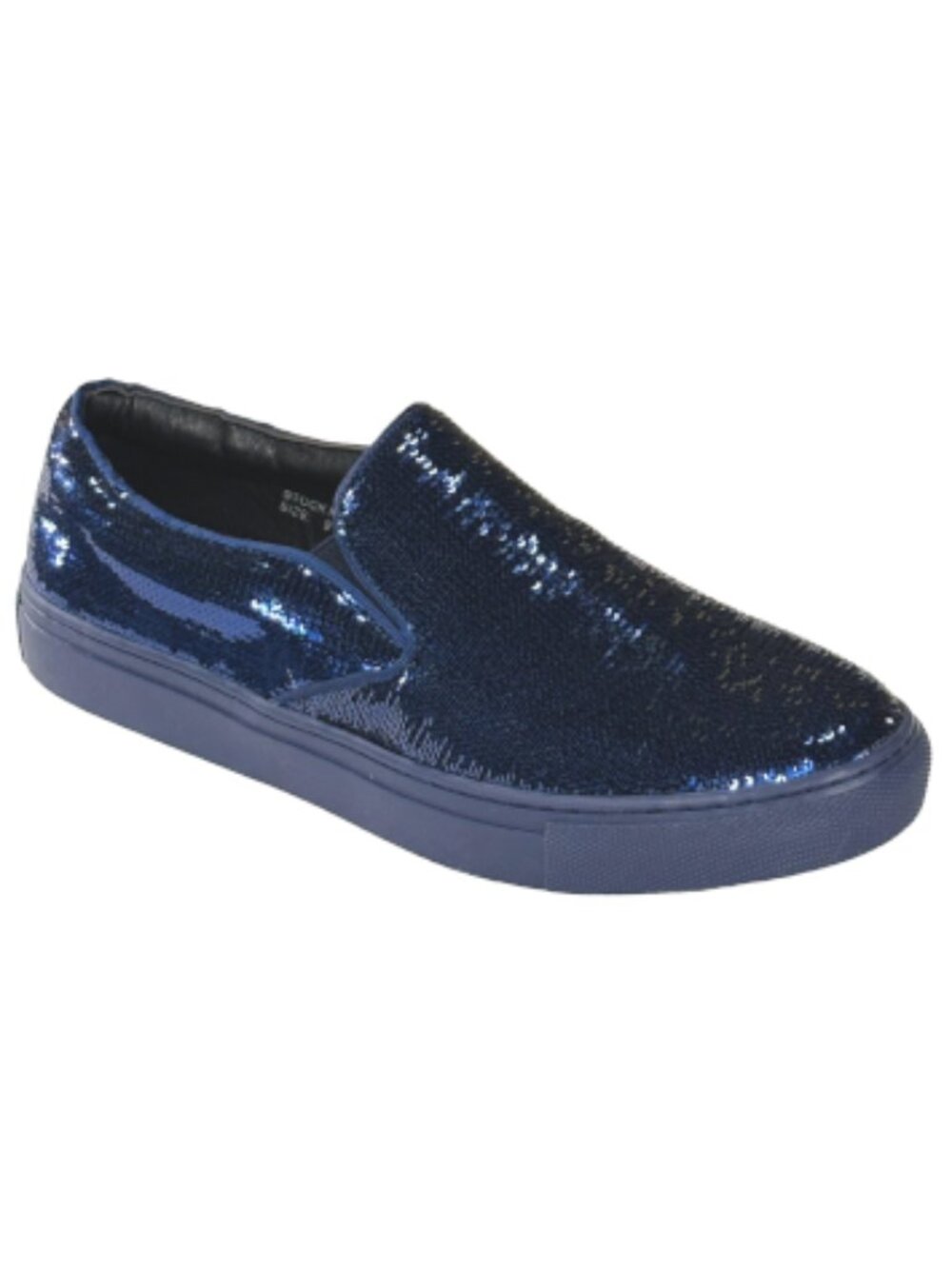 After Midnight 6758 Men’s Navy Sequin Slip-On Sneakers – Casual Fashion Low Top